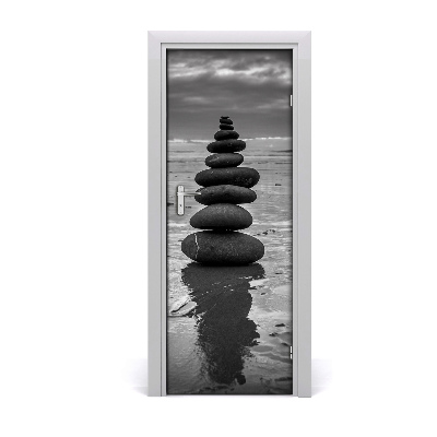 Naklejka fototapeta na drzwi Kamienie na plaży