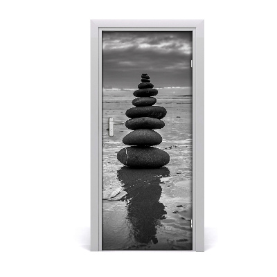 Naklejka fototapeta na drzwi Kamienie na plaży
