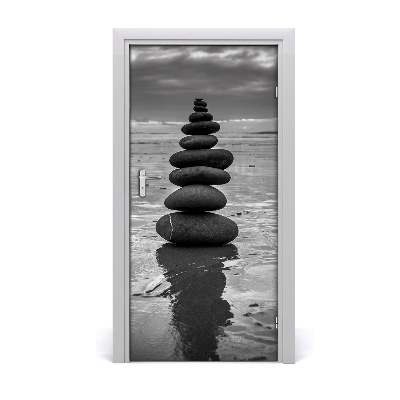 Naklejka fototapeta na drzwi Kamienie na plaży