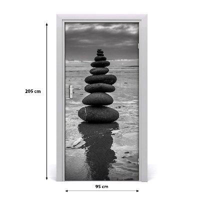 Naklejka fototapeta na drzwi Kamienie na plaży