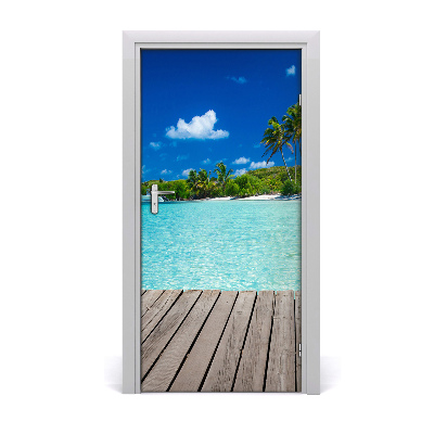 Naklejka fototapeta na drzwi Tropikalna plaża