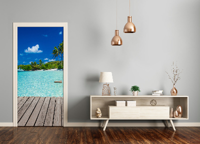 Naklejka fototapeta na drzwi Tropikalna plaża