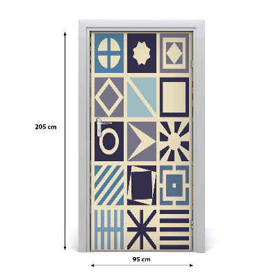 Naklejka fototapeta na drzwi Geometryczne tło