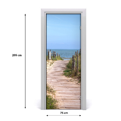 Naklejka fototapeta na drzwi Ścieżka na plażę