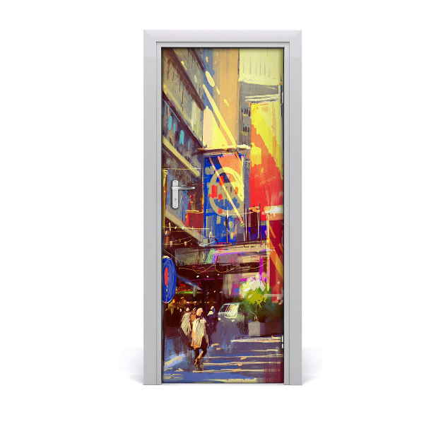 Fototapeta samoprzylepna na drzwi Kolorowe miasto