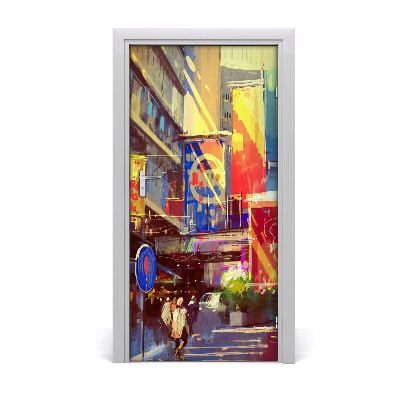 Fototapeta samoprzylepna na drzwi Kolorowe miasto