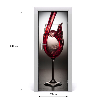 Naklejka na drzwi samoprzylepna Czerwone wino