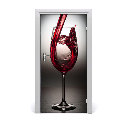 Naklejka na drzwi samoprzylepna Czerwone wino