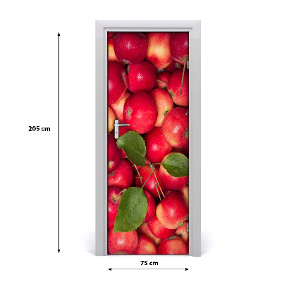 Naklejka na drzwi samoprzylepna Czerwone jabłka