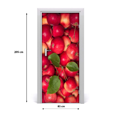 Naklejka na drzwi samoprzylepna Czerwone jabłka