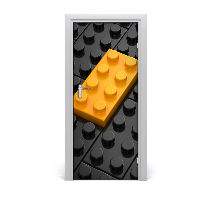 Naklejka samoprzylepna na drzwi Klocki lego