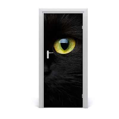 Naklejka samoprzylepna na drzwi Oczy kota