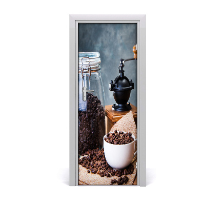 Naklejka na drzwi samoprzylepna Młynek do kawy
