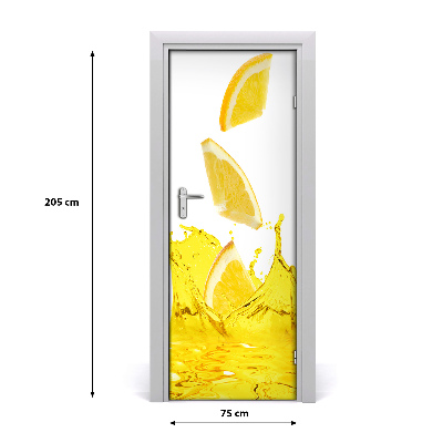 Naklejka na drzwi samoprzylepna Cytrynowy sok