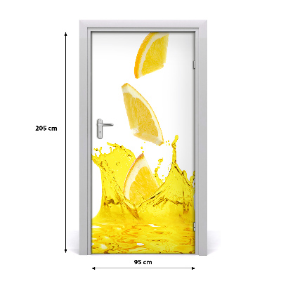 Naklejka na drzwi samoprzylepna Cytrynowy sok