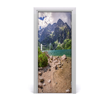 Naklejka fototapeta na drzwi Jezioro w górach