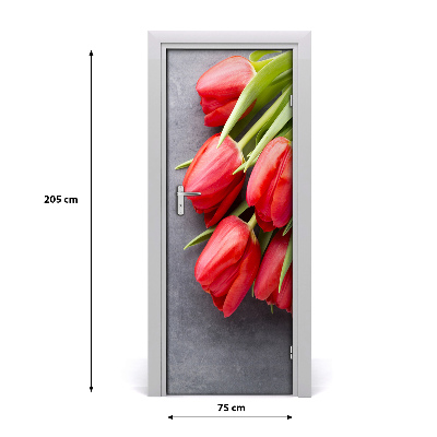 Naklejka samoprzylepna okleina Czerwone tulipany