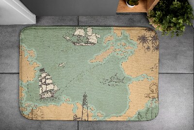 Dywanik antypoślizgowy do łazienki Dywanik antypoślizgowy do łazienki Stara mapa