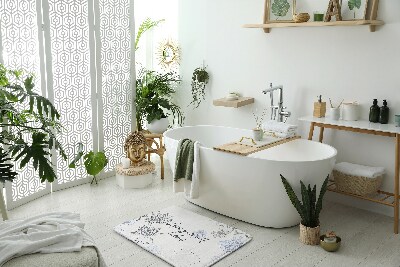 Dywanik łazienkowy Dywanik łazienkowy Kwiaty Minimalistyczny