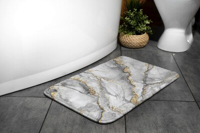Antypoślizgowy dywanik łazienkowy Szary marmur