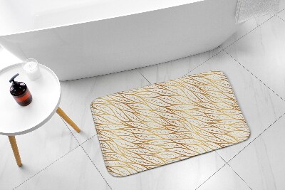 Antypoślizgowy dywanik łazienkowy Złote Liście Wzór