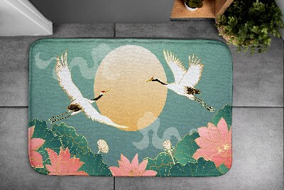 Antypoślizgowy dywanik łazienkowy Ptaki Kwiaty