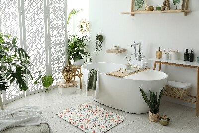 Dywanik łazienkowy Rośliny Kwiaty Wzór