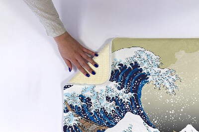 Antypoślizgowy dywanik łazienkowy Kanagawa Wielka fala
