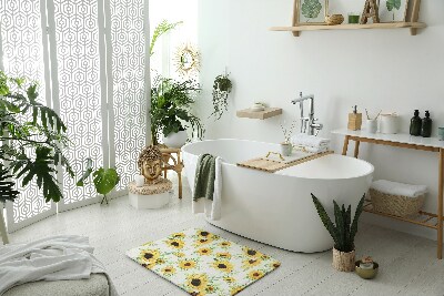 Dywanik antypoślizgowy do łazienki Słoneczniki Kwiaty