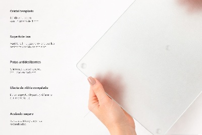 Deska szklana do krojenia o heksagonalnym kształcie w półtransparentnym wykończeniu