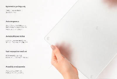 Deska szklana do krojenia o heksagonalnym kształcie w półtransparentnym wykończeniu