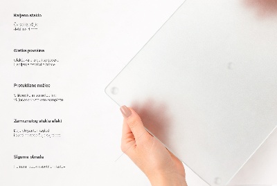 Deska szklana do krojenia o heksagonalnym kształcie w półtransparentnym wykończeniu