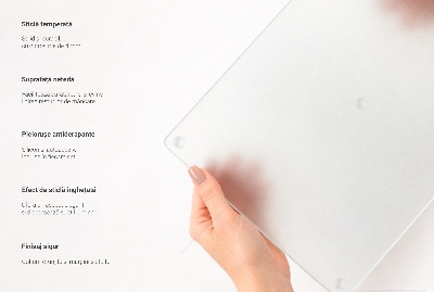 Deska szklana do krojenia o kształcie okrągłym w półtransparentnym wykończeniu