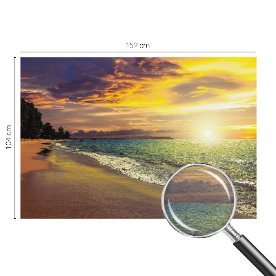 Tapeta fotograficzna fizelinowa z motywem plaży o zachodzie słońca