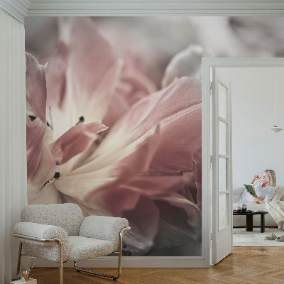 Dekoracyjna fototapeta na ścianę z motywem pastelowego kwiatu