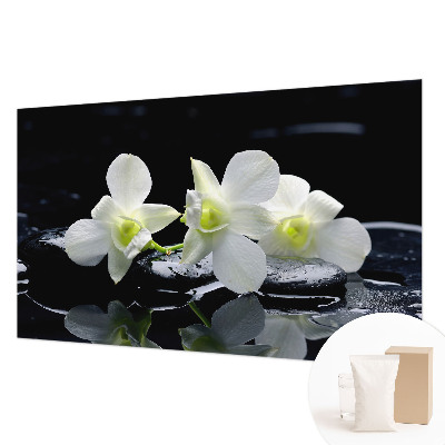 Tapeta fotograficzna fizelinowa Kwiaty kamienie