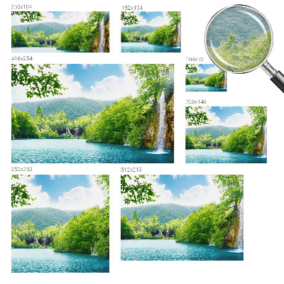 Dekoracyjna fototapeta na ścianę z motywem naturalnego wodospadu