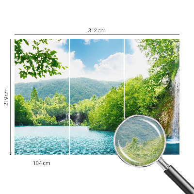 Dekoracyjna fototapeta na ścianę z motywem naturalnego wodospadu