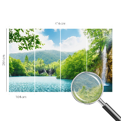 Dekoracyjna fototapeta na ścianę z motywem naturalnego wodospadu
