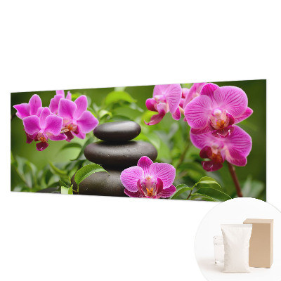 Fototapeta na ścianę z motywem orchidei i kamieni