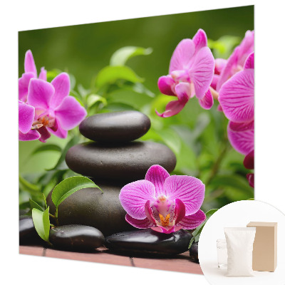 Fototapeta na ścianę z motywem orchidei i kamieni