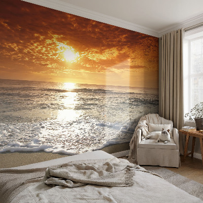 Fototapeta fizelinowa z nadrukiem z motywem oceanu przedstawiającym fale