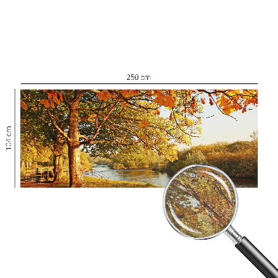 Fototapeta fizelinowa do sypialni z motywem zatoki o jesiennym klimacie