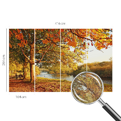 Fototapeta fizelinowa do sypialni z motywem zatoki o jesiennym klimacie