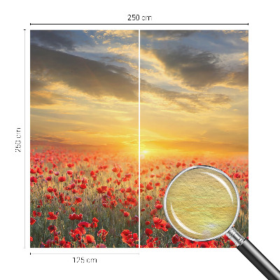 Nowoczesna fototapeta do salonu Makowe pole