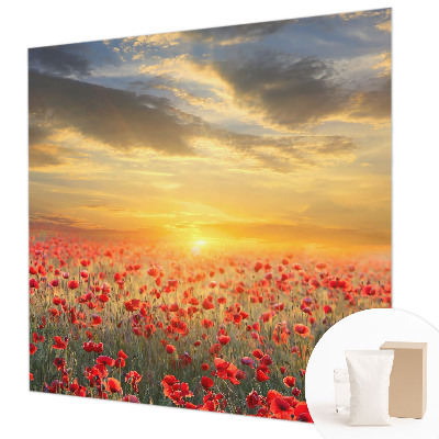 Nowoczesna fototapeta do salonu Makowe pole