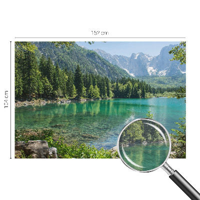 Fototapeta fizelinowa do sypialni z motywem zielonego jeziora