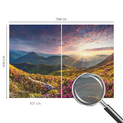 Fototapeta fizelinowa z nadrukiem z motywem górskiej panoramy