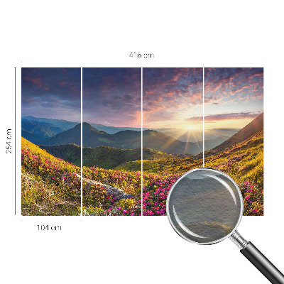 Fototapeta fizelinowa z nadrukiem z motywem górskiej panoramy