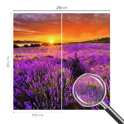Dekoracyjna fototapeta na ścianę z motywem lawendowego zachodu